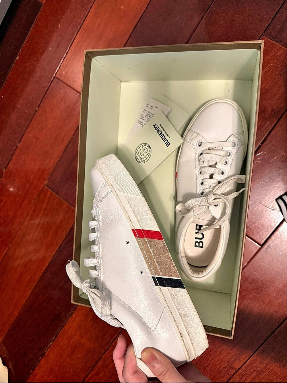 Burberry Rangleton Leather Sneaker White EU 38